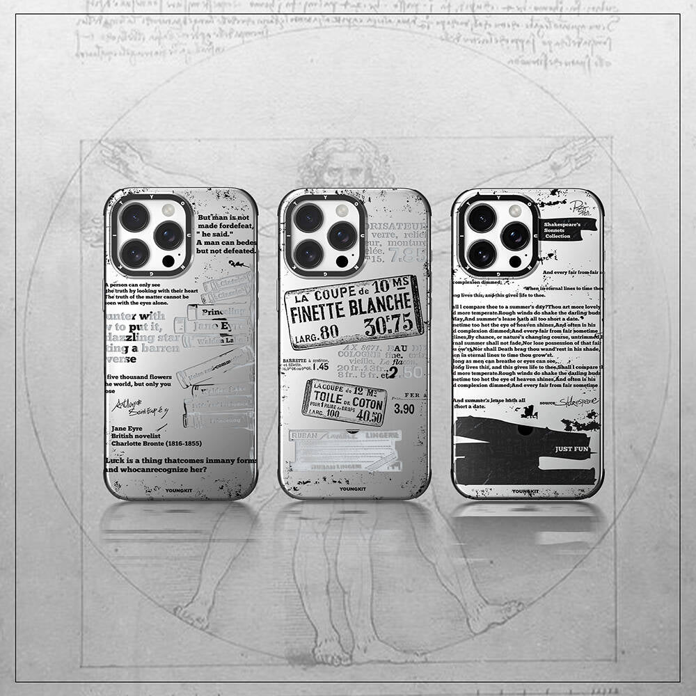 Apple iPhone 16 Pro Max Kılıf M-safe Şarj Özellikli Youngkit Literary Serisi Retro Magz Kapak Gri