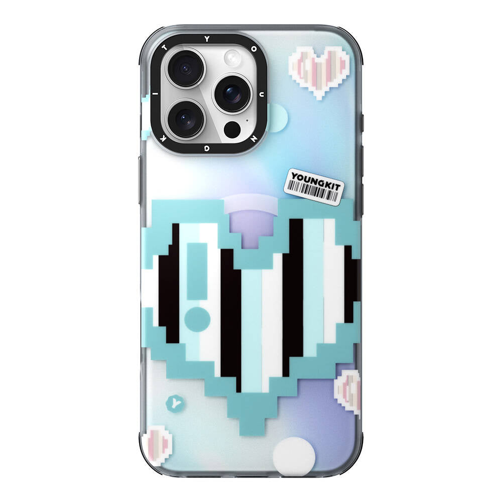 Apple iPhone 16 Pro Max Kılıf M-safe Şarj Özellikli Youngkit Love Serisi Kapak Pembe