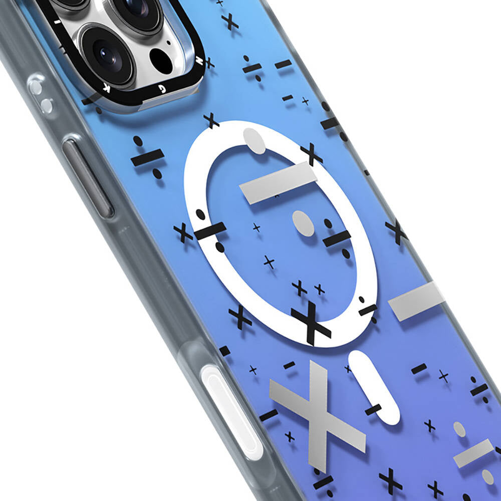 Apple iPhone 16 Pro Max Kılıf M-safe Şarj Özellikli Youngkit Mathematical Serisi Kapak Gri