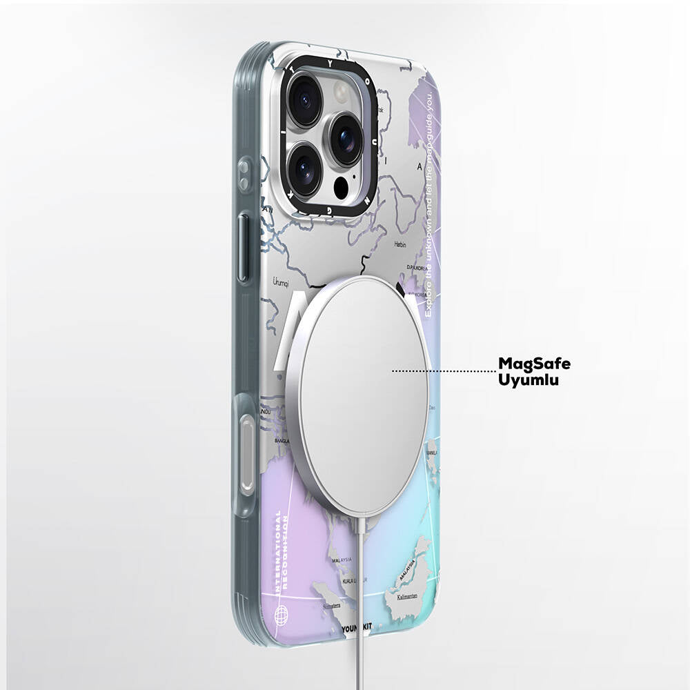 Apple iPhone 16 Pro Max Kılıf M-safe Şarj Özellikli Youngkit Universal Serisi Kapak Siyah