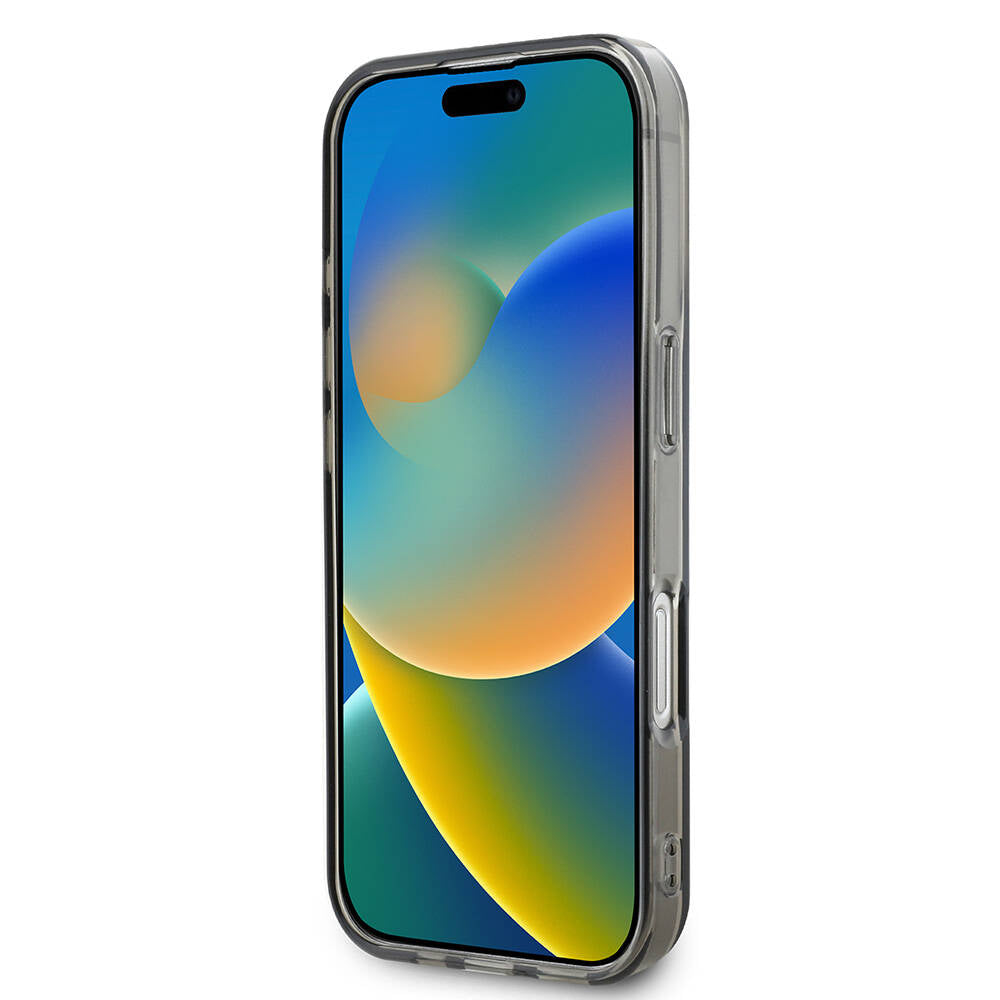 Apple iPhone 16 Pro Max Kılıf Mercedes Benz Orjinal Lisanslı M-safe Şarj Özellikli Saydam Yüzey Silver Ring Kapak Siyah