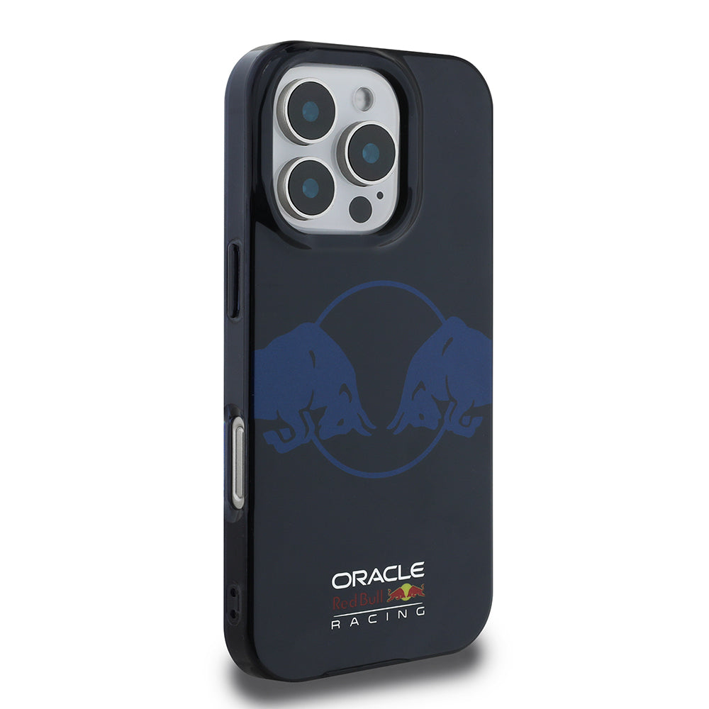 Apple iPhone 16 Pro Max Kılıf Redbull Orjinal Lisanslı M-safe Şarj Özellikli IML Çift Boğa Baskılı Sert Kapak Lacivert
