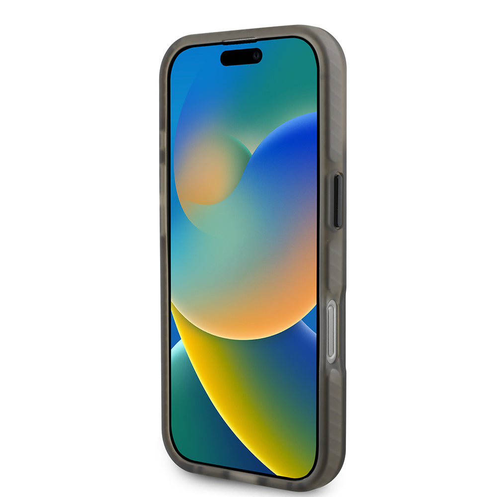 Apple iPhone 16 Pro Max Kılıf TUMI Orjinal Lisanslı M-safe Şarj Özellikli Airbagli Buzlu Transparan Kapak Siyah