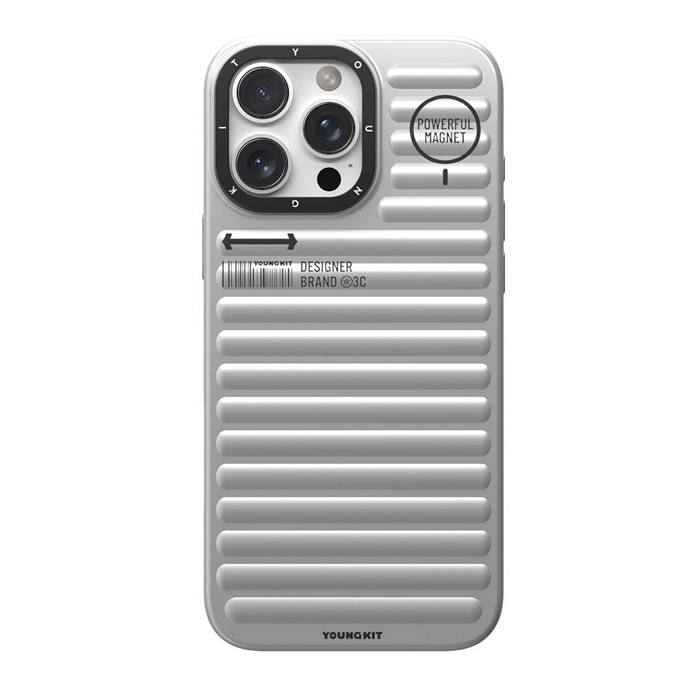 Apple iPhone 16 Pro Max M-safe Şarj Özellikli Kılıf Mat Renkli Tasarım Youngkit Original Serisi Kapak Siyah