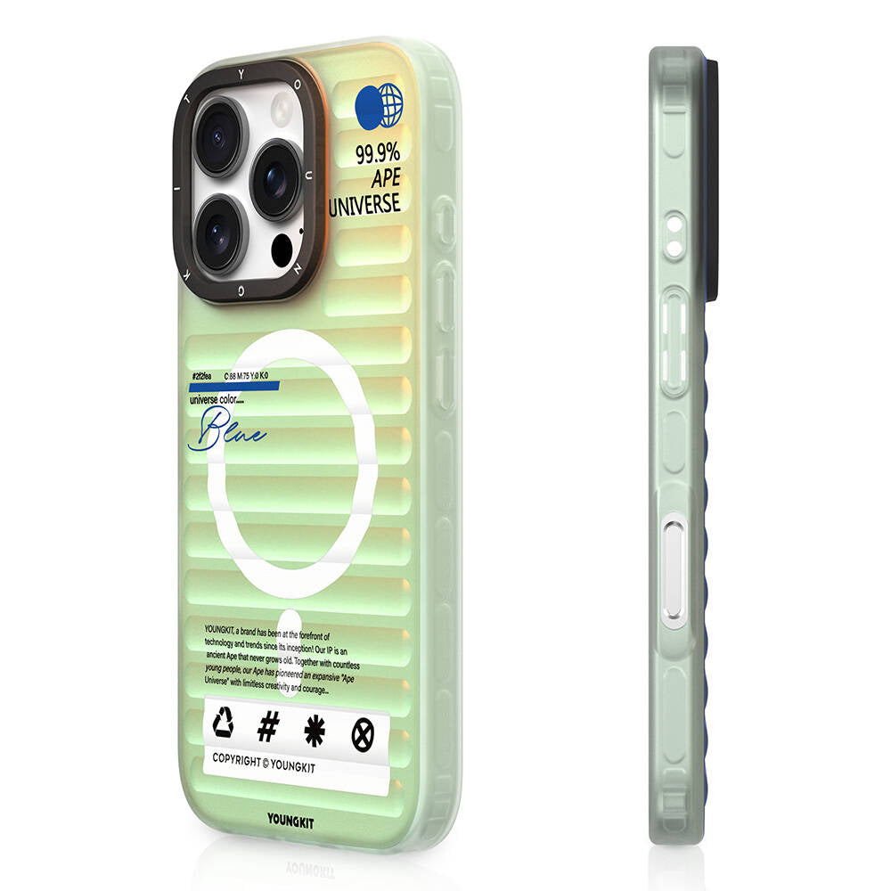 Apple iPhone 16 Pro Max M-safe Şarj Özellikli Youngkit Chameleon Serisi Kapak Mavi