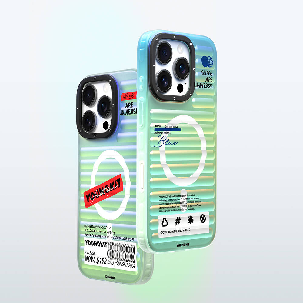 Apple iPhone 16 Pro Max M-safe Şarj Özellikli Youngkit Chameleon Serisi Kapak Mavi