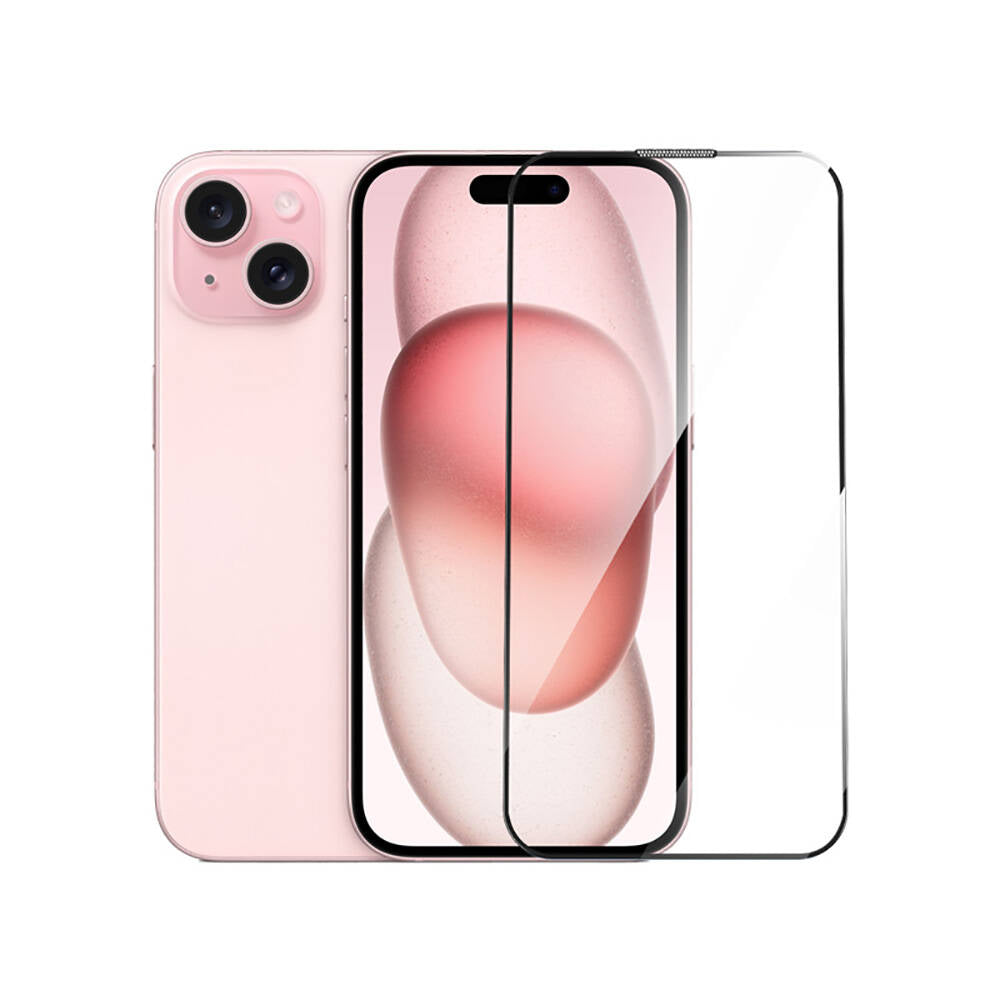 Apple iPhone 16 Pro Max Wiwu GT-014 Polimer Oleofobik Kaplama Şeffaf Pürüzsüz Temperli Cam Ekran Koruyucu 25'li Paket Siyah