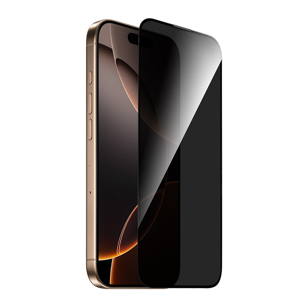 Apple iPhone 16 Pro Max Wiwu GT-021 Titan Guard Serisi Şok Emici Hibrit Polimer Privacy Ekran Koruyucu Film + Kolay Uygulama Aparatı Siyah