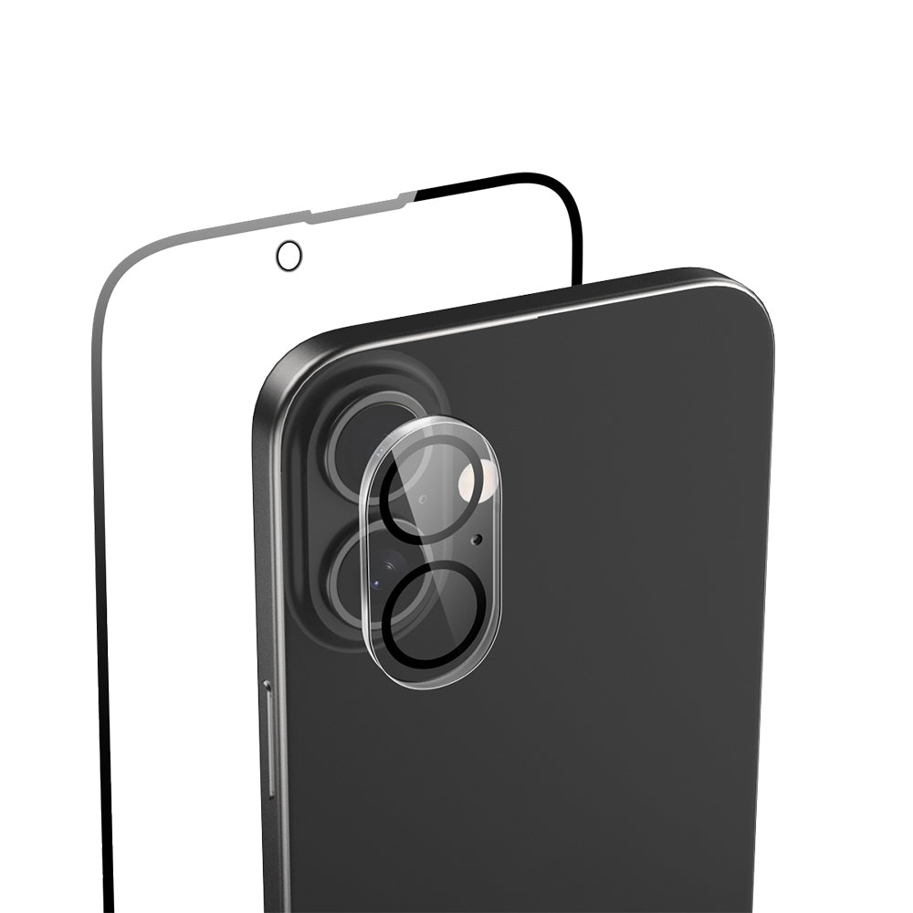 Apple iPhone 16 Raptic 2in1 Temperli Ekran Koruyucu + Lens Koruyucu Set Şeffaf