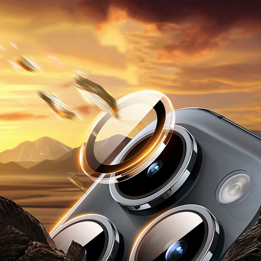 Apple iPhone 16 Wiwu LG-007 Lens Guard Oleofobik Anti Reflective Kamera Lens Koruyucu + Kolay Uygulama Aparatlı Şeffaf