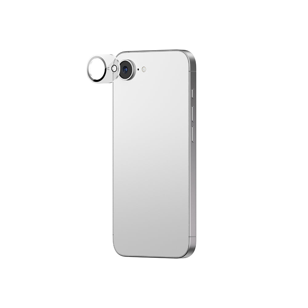 Apple iPhone 16E Amazingthing Anti Reflective Kamera Lens Koruyucu + Kolay Uygulama Aparatlı Siyah