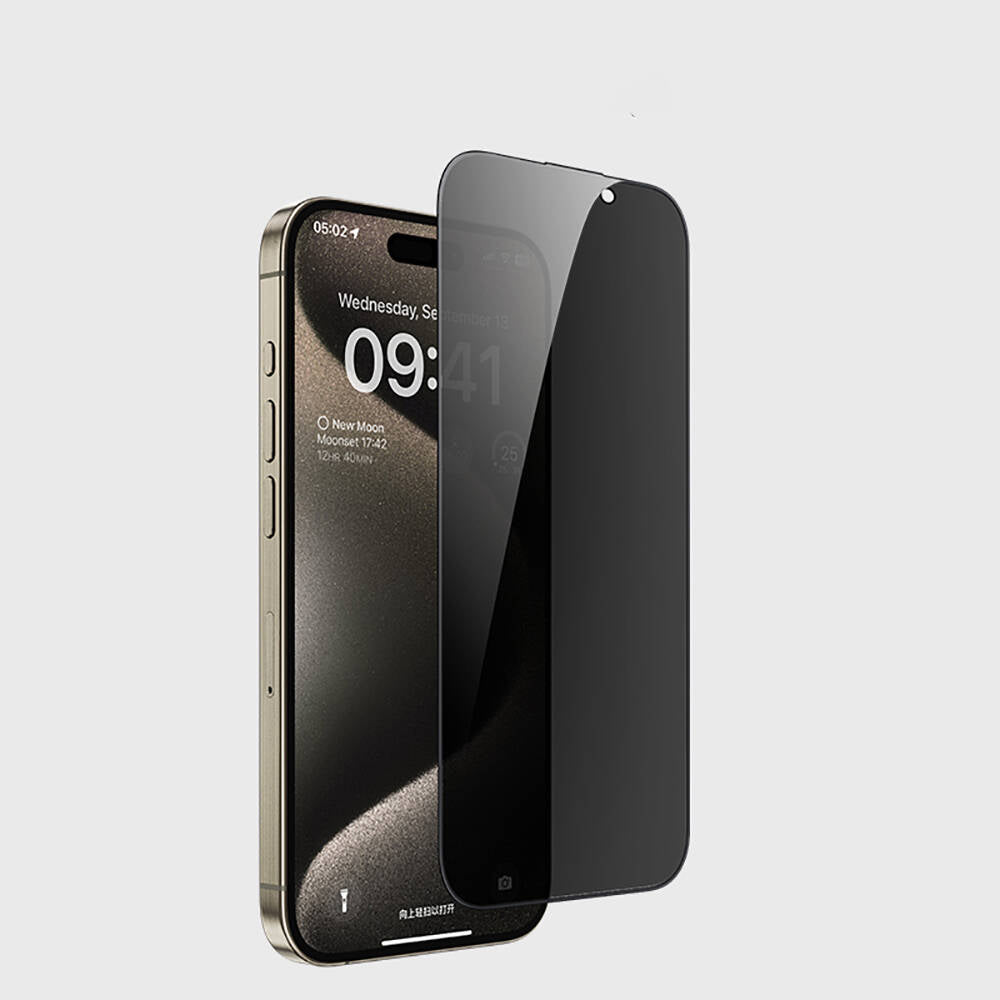 Apple iPhone 16E Casebang Privacy Hayalet Ekran Koruyucu + Kolay Uygulama Aparatı Siyah