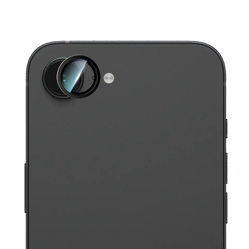 Apple iPhone 16E CaseWorld Alloy Serisi Oleofobik Anti Reflective Kamera Lens Koruyucu Siyah