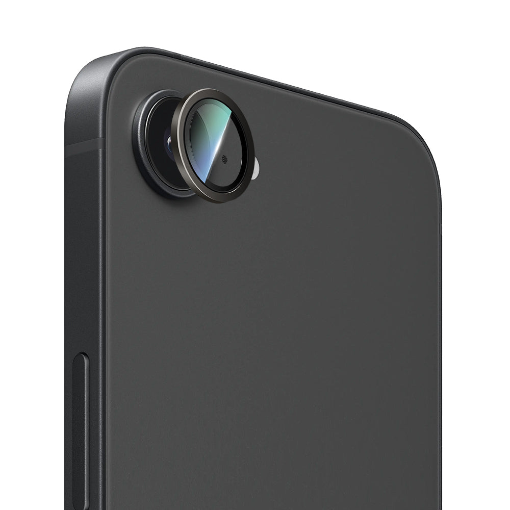 Apple iPhone 16E CaseWorld Alloy Serisi Oleofobik Anti Reflective Kamera Lens Koruyucu Gümüş