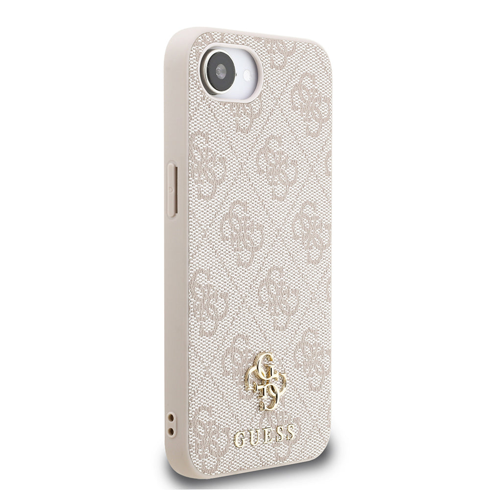 Apple iPhone 16E Kılıf Guess Orjinal Lisanslı M-safe Şarj Özellikli Small 4G Classic Kapak Pembe