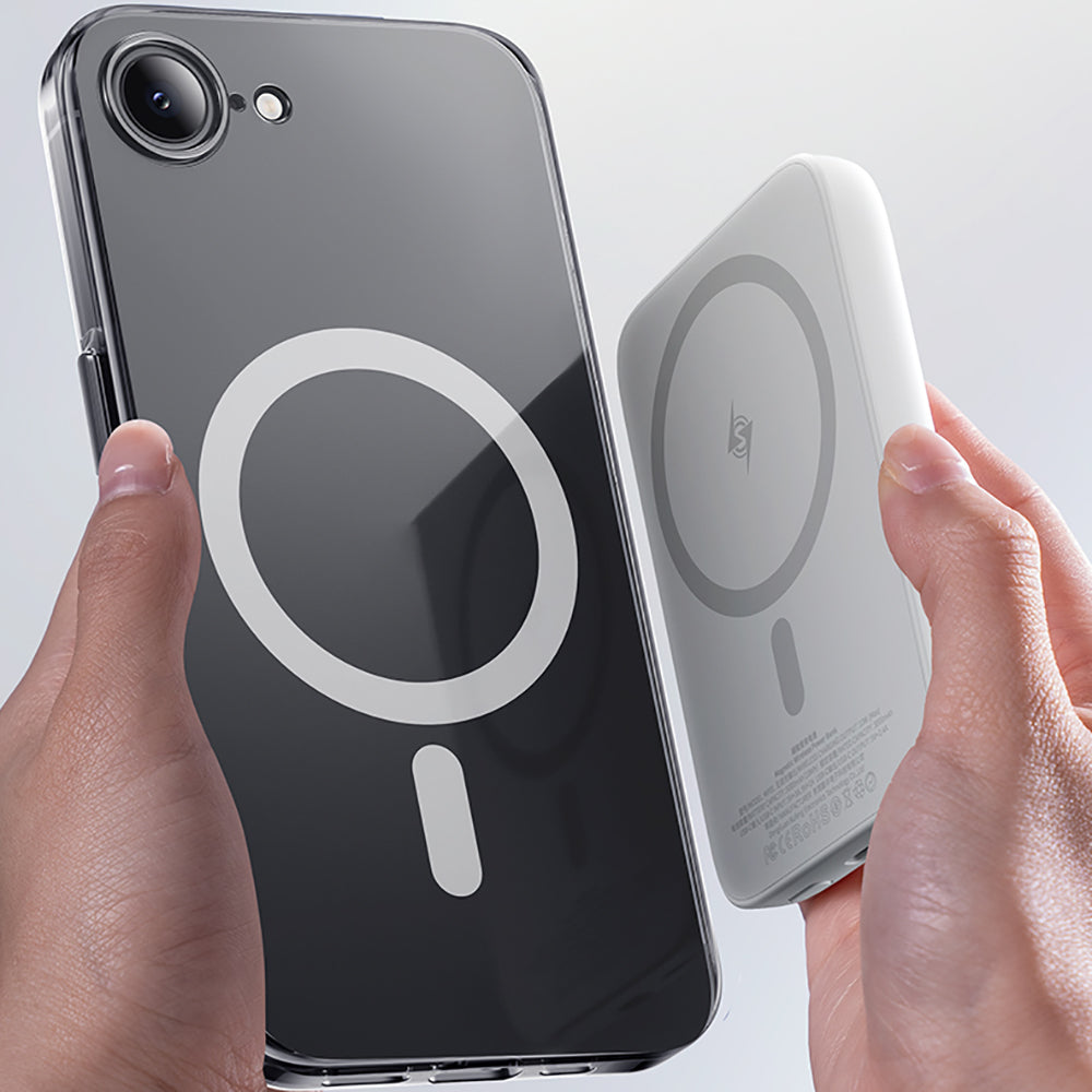 Apple iPhone 16E Kılıf M-safe Şarj Özellikli Benks Crystal Serisi Şeffaf Kapak Şeffaf