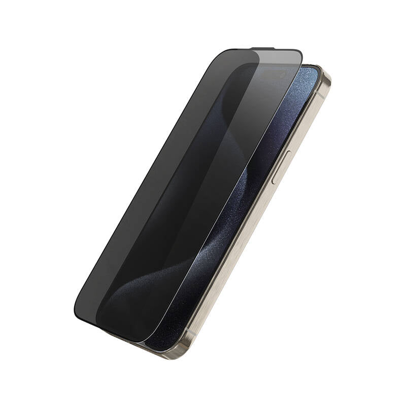 Apple iPhone 16E Wiwu Wi-SQ009 Easy Install iPrivacy 360° Anti-Peep Oleofobik Temperli Cam Ekran Koruyucu + Kolay Uygulama Aparatlı Siyah