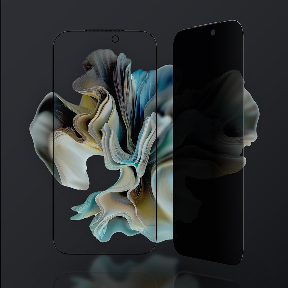 Apple iPhone 17 Air Amazingthing Titan Privacy Parmak İzi Bırakmayan Temperli Cam Ekran Koruyucu Siyah