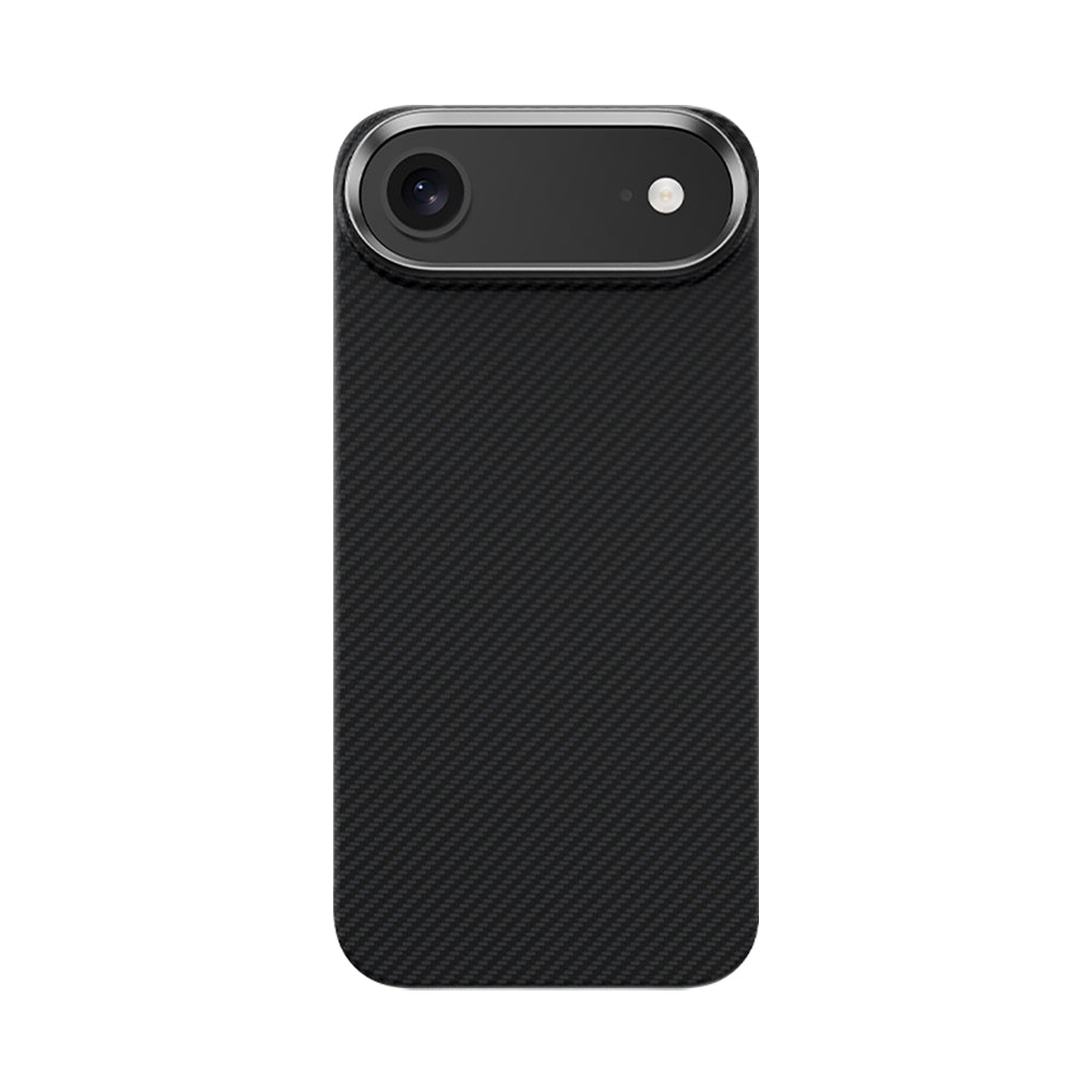 Apple iPhone 17 Air Kılıf Benks M-safe Şarj Özellikli Metal Kamera Çerçeveli Magnetik ArmorAir 600D Kevlar Fiber Kapak Siyah