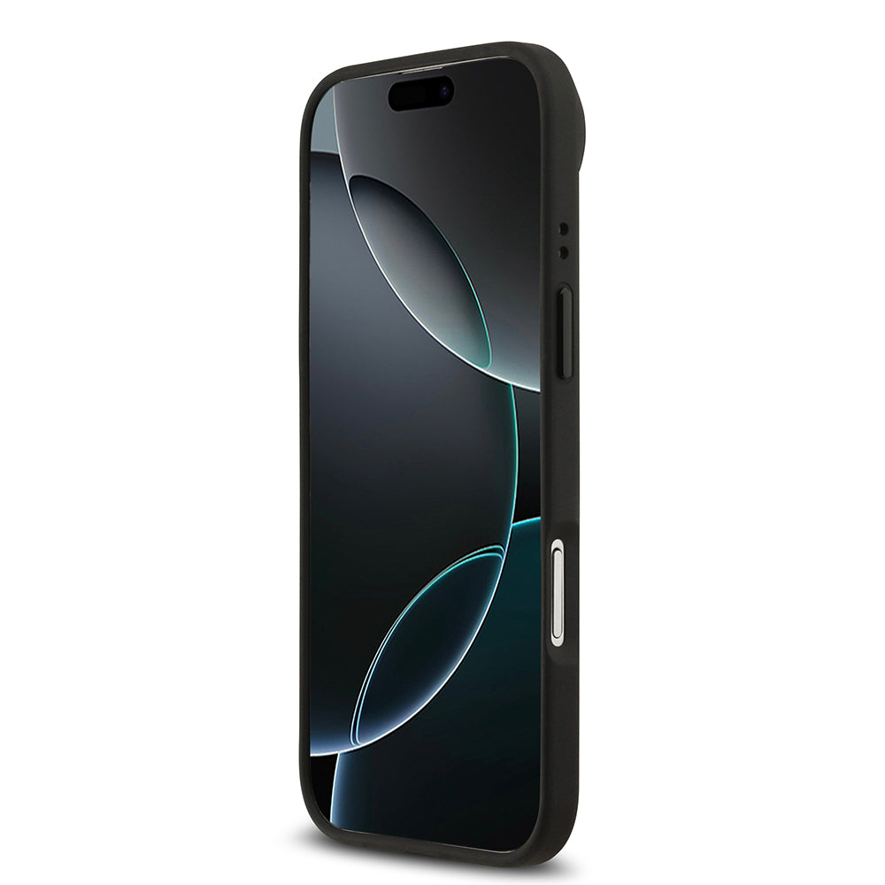 Apple iPhone 17 Air Kılıf BMW Orjinal Lisanslı M-safe Şarj Özellikli Metal BMW ve M Logolu PU Karbon Tasarımlı Kapak Siyah