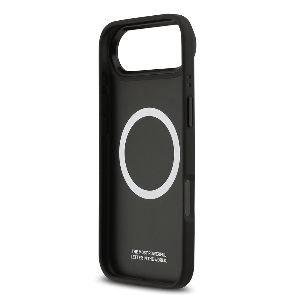 Apple iPhone 17 Air Kılıf BMW Orjinal Lisanslı M-safe Şarj Özellikli Metal BMW ve M Logolu PU Karbon Tasarımlı Kapak Kırmızı