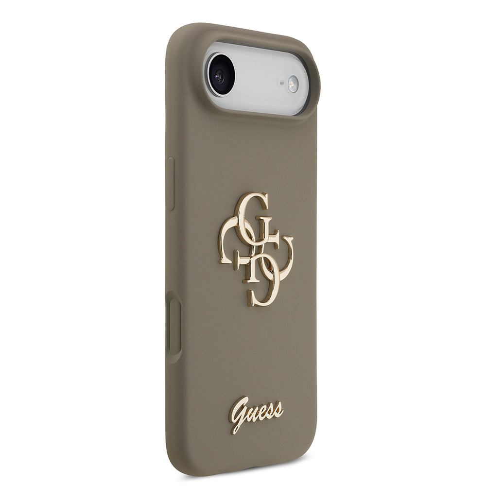 Apple iPhone 17 Air Kılıf Guess Orjinal Lisanslı Grained Yazı Logolu Kapak Pembe