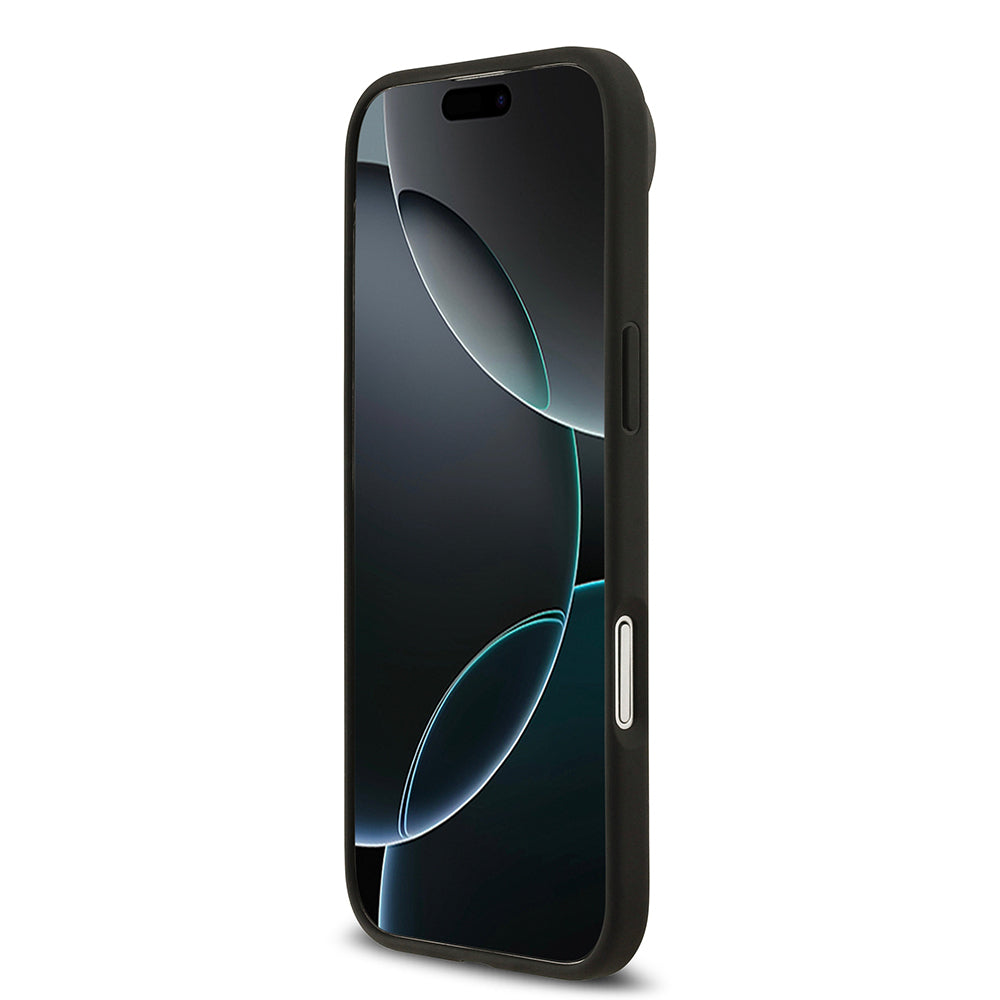 Apple iPhone 17 Air Kılıf Guess Orjinal Lisanslı M-safe Şarj Özellikli Yazı Logolu Circle Classic Kapak  Kahverengi