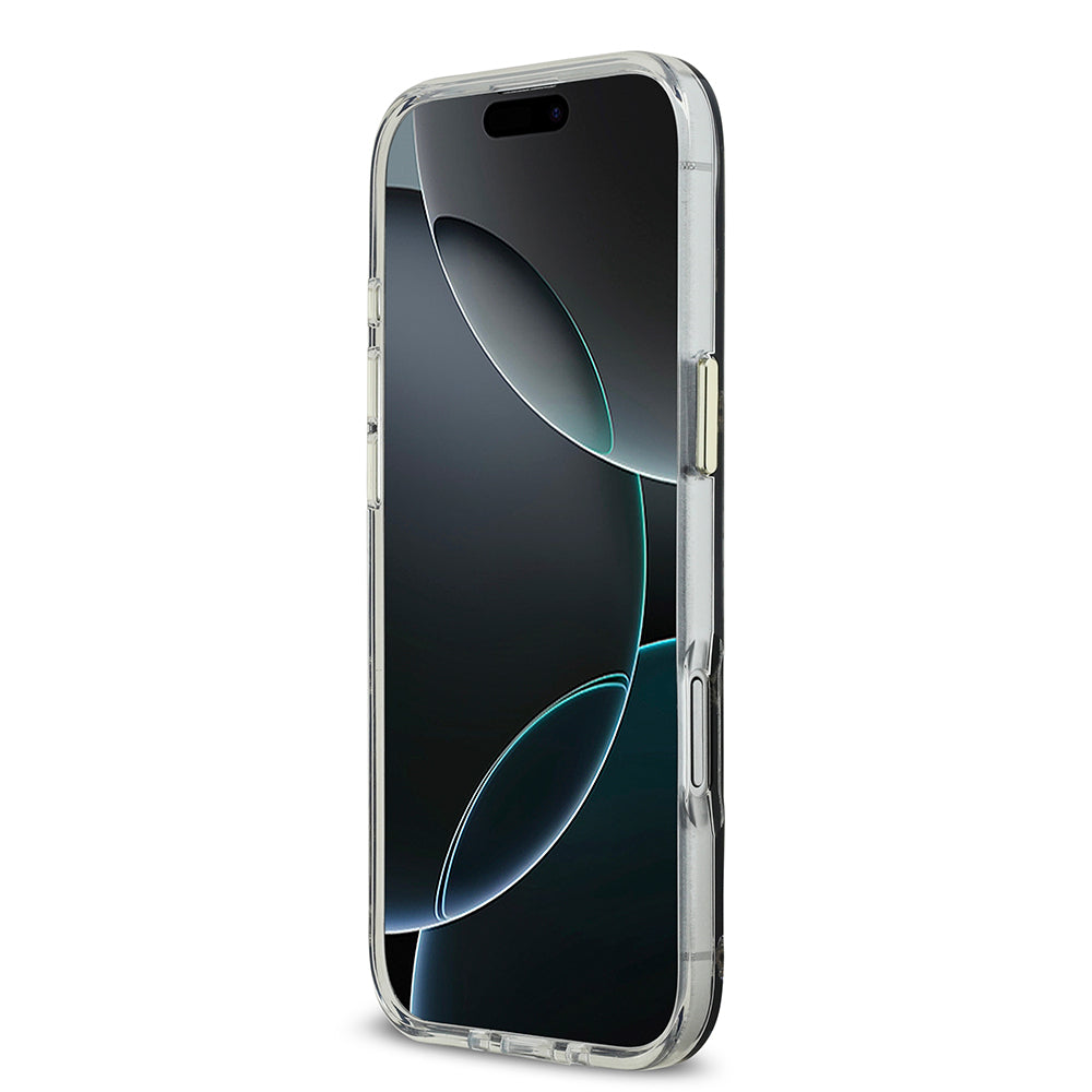 Apple iPhone 17 Air Kılıf Guess Orjinal Lisanslı Metal Kamera Çerçeveli Simli Aynalı Kapak Gümüş