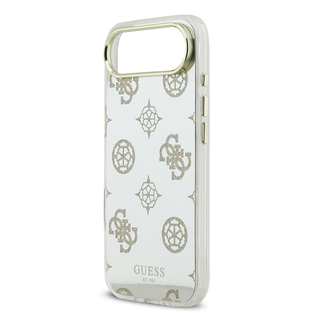 Apple iPhone 17 Air Kılıf Guess Orjinal Lisanslı Metal Kamera Çerçeveli Simli Aynalı Kapak Gold