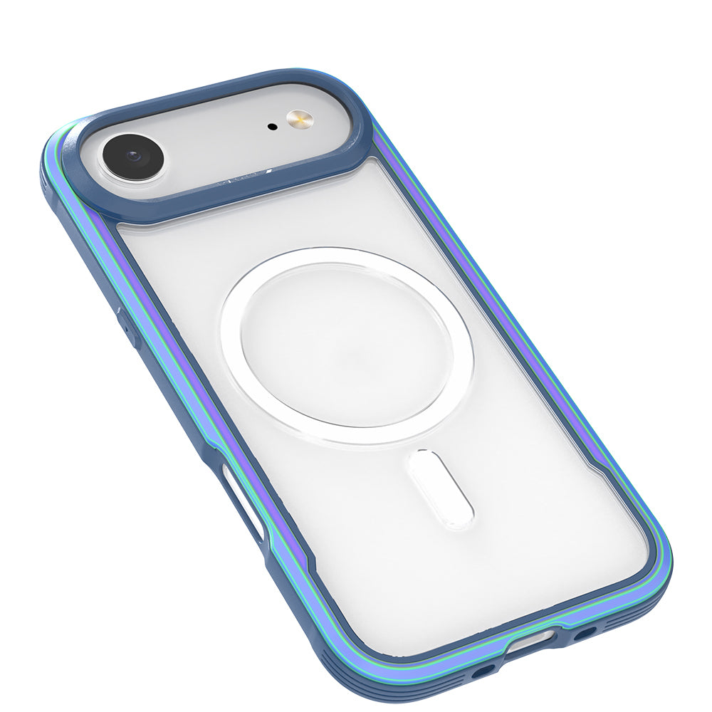 Apple iPhone 17 Air Kılıf M-safe Şarj Özellikli Airbagli Raptic Shield Serisi Şeffaf Arka Yüzey Kapak Siyah