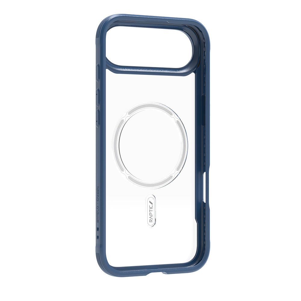 Apple iPhone 17 Air Kılıf M-safe Şarj Özellikli Airbagli Raptic Shield Serisi Şeffaf Arka Yüzey Kapak Siyah