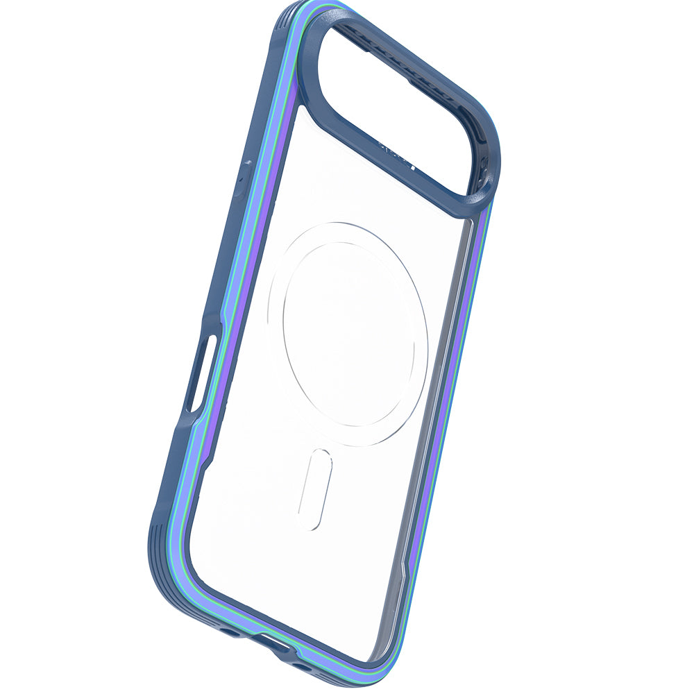 Apple iPhone 17 Air Kılıf M-safe Şarj Özellikli Airbagli Raptic Shield Serisi Şeffaf Arka Yüzey Kapak Colorful