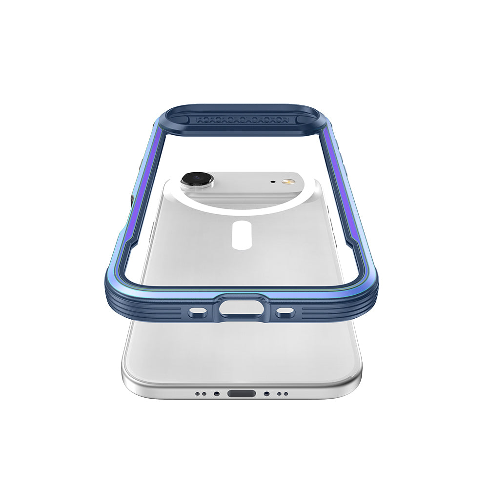 Apple iPhone 17 Air Kılıf M-safe Şarj Özellikli Airbagli Raptic Shield Serisi Şeffaf Arka Yüzey Kapak Siyah