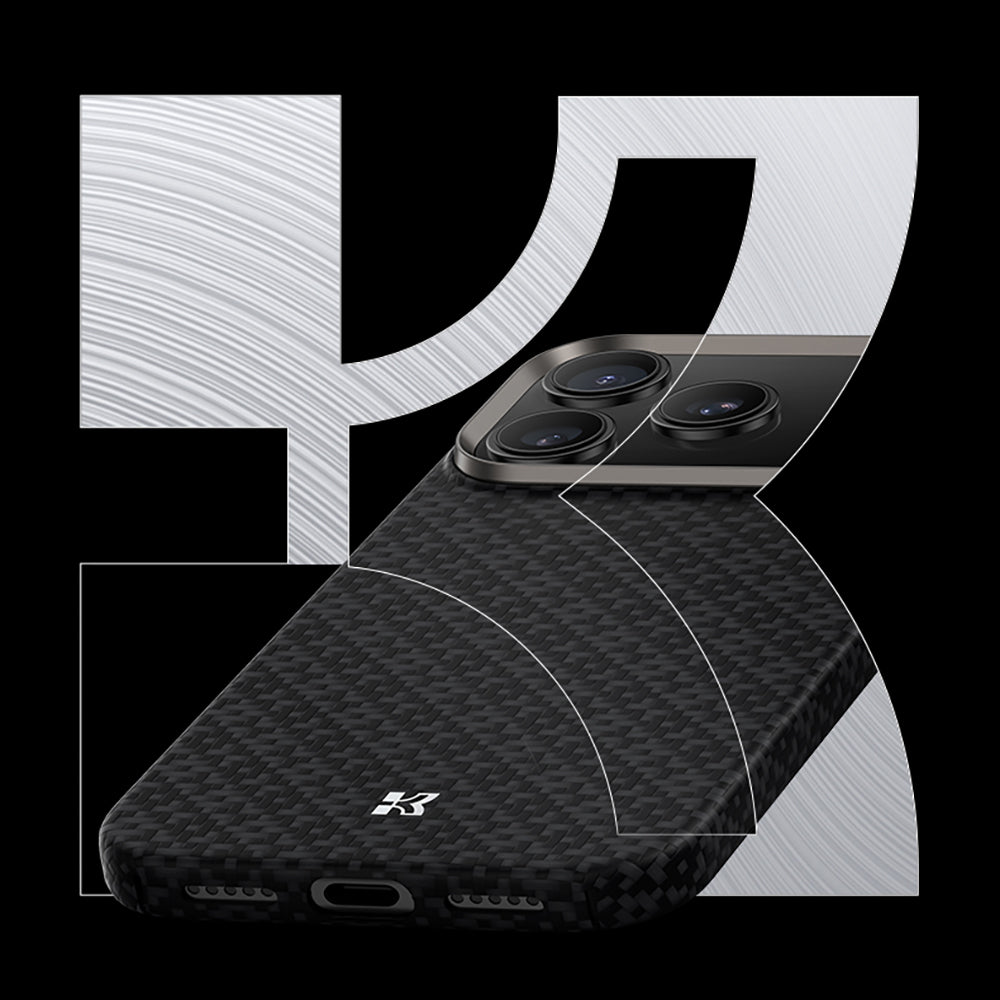 Apple iPhone 17 Air Kılıf M-Safe Şarj Özellikli Benks ArmorAir ArmorGrid Serisi Kevlar Kapak Mavi