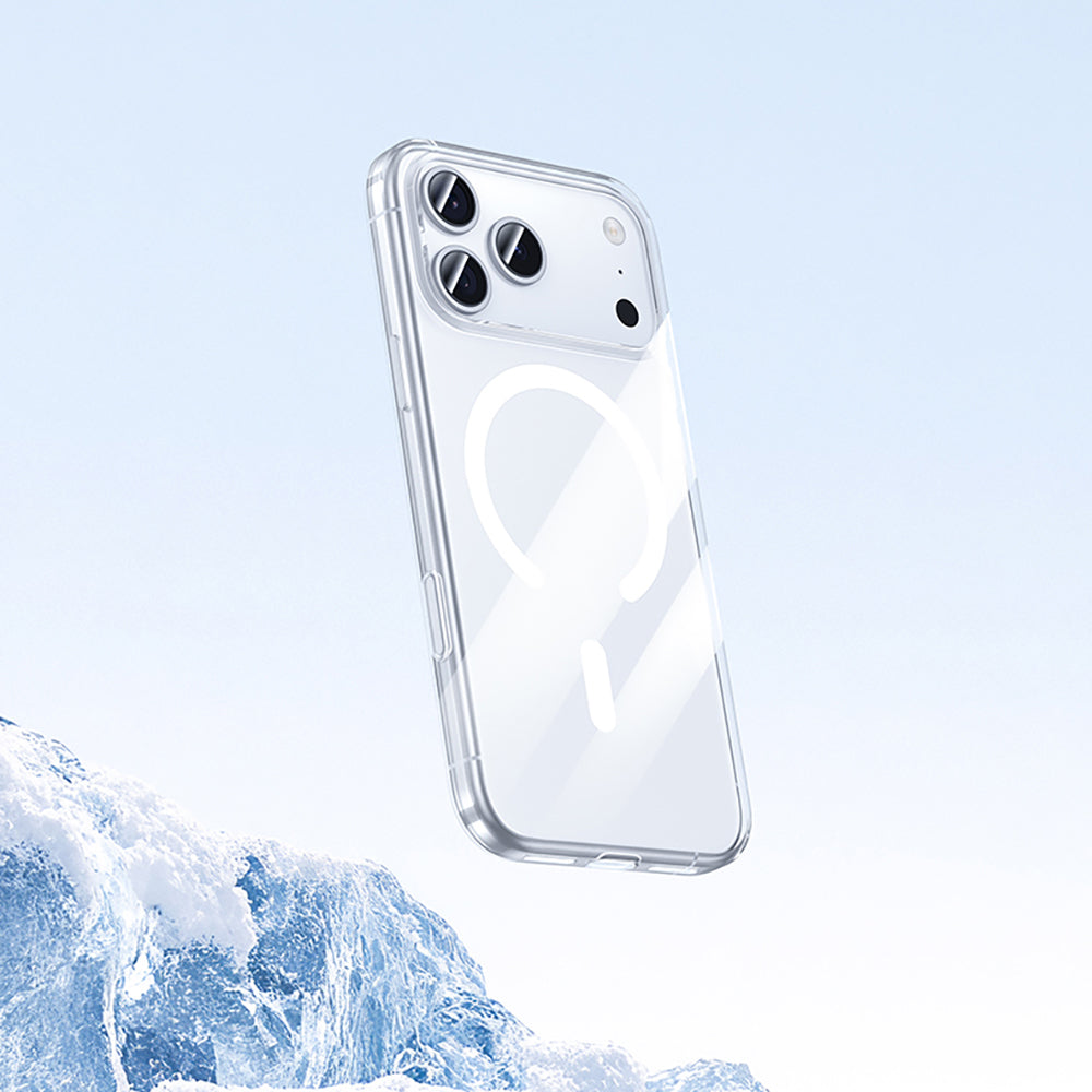 Apple iPhone 17 Air Kılıf M-safe Şarj Özellikli Benks Crystal Serisi Şeffaf Kapak Şeffaf