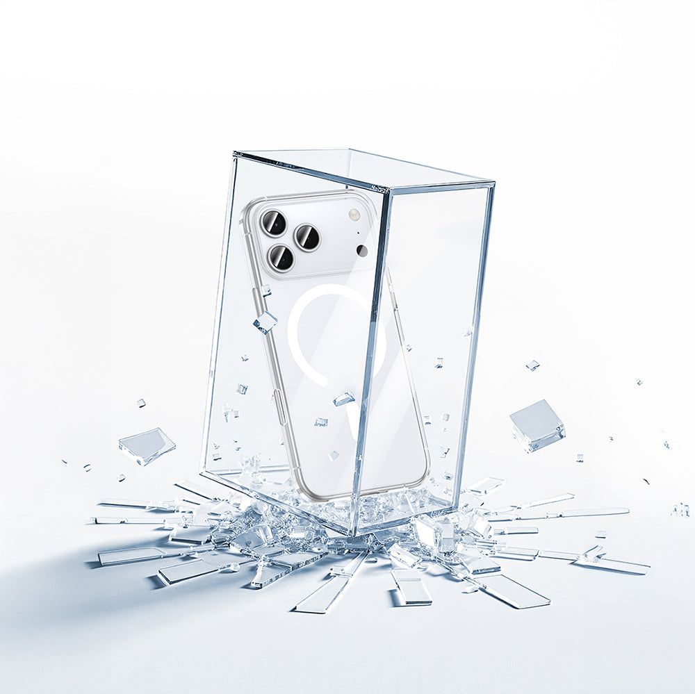 Apple iPhone 17 Air Kılıf M-safe Şarj Özellikli Benks Crystal Serisi Şeffaf Kapak Şeffaf