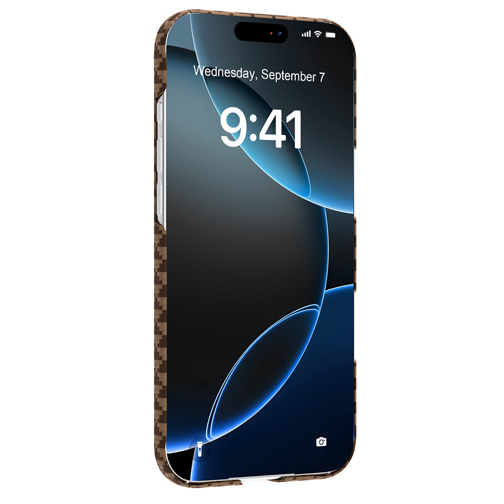 Apple iPhone 17 Air Kılıf M-safe Şarj Özellikli Raptic Aramid Skin Origin Serisi Kapak Kahverengi