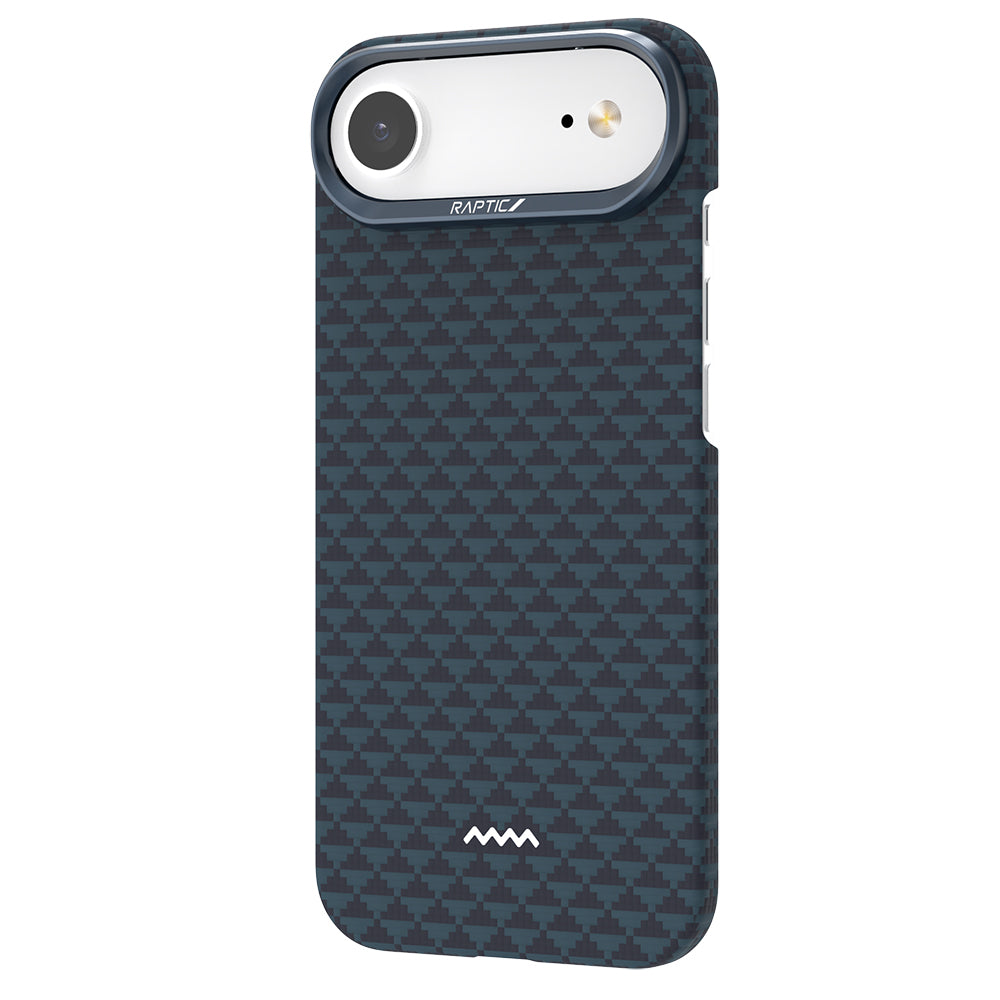 Apple iPhone 17 Air Kılıf M-safe Şarj Özellikli Raptic Aramid Skin Origin Serisi Kapak Lacivert