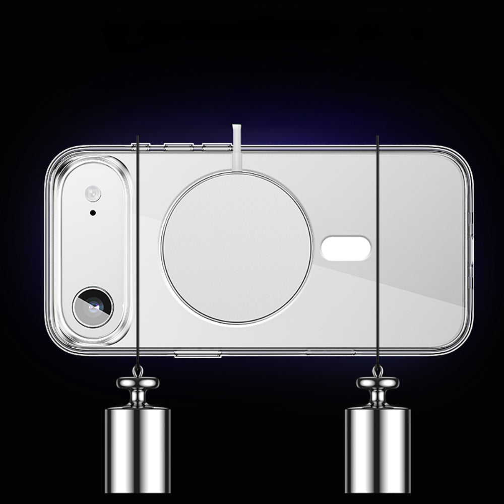 Apple iPhone 17 Air Kılıf M-safe Şarj Özellikli Transparan Sert PC Wlons Pita Kapak Şeffaf