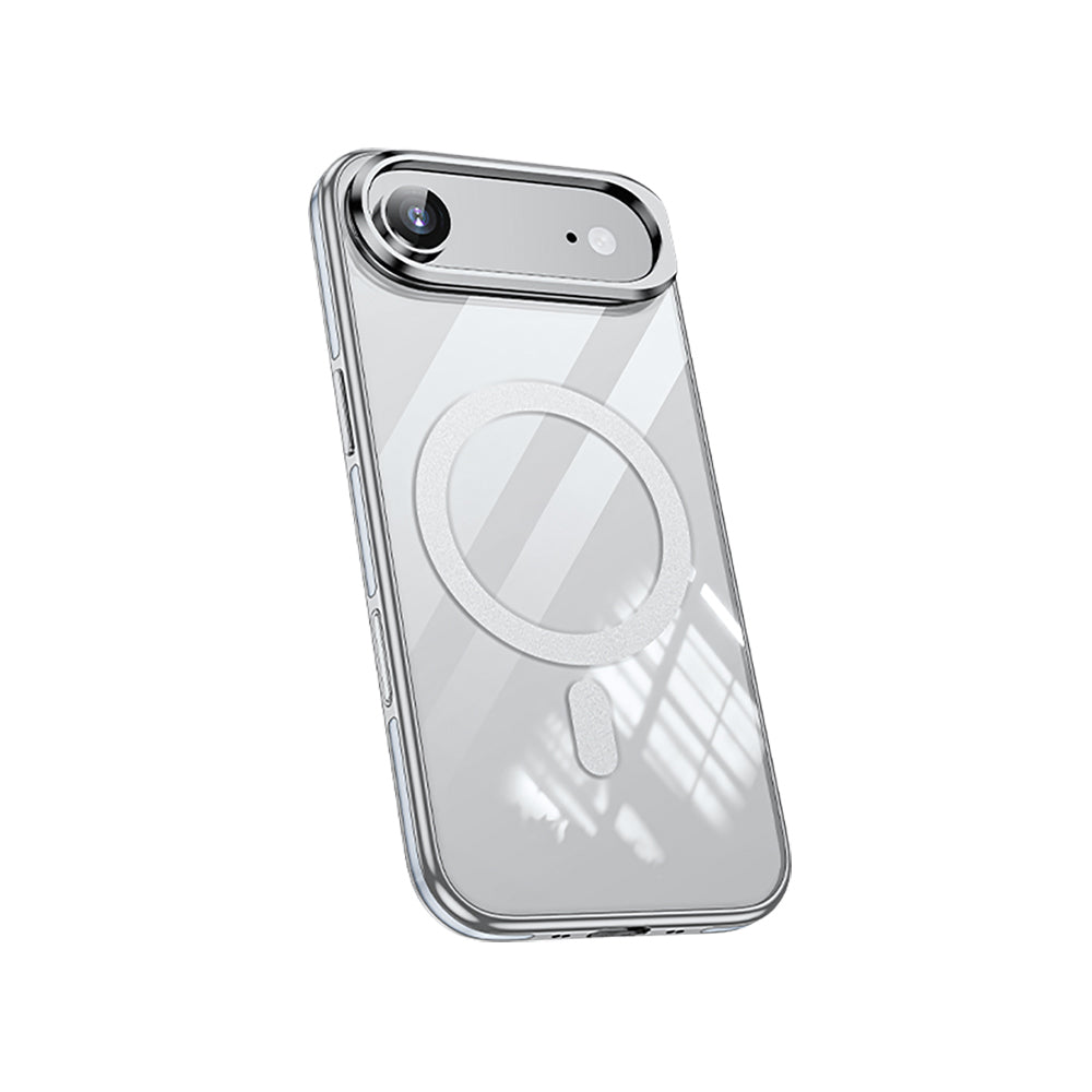 Apple iPhone 17 Air Kılıf M-safe Şarj Özellikli Wlons Standlı Efsane Kapak Mavi