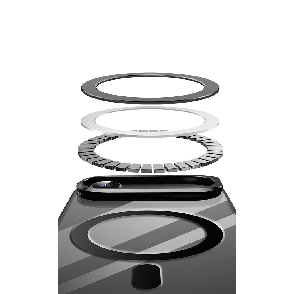 Apple iPhone 17 Air Kılıf M-safe Şarj Özellikli Wlons Standlı Efsane Kapak Turuncu