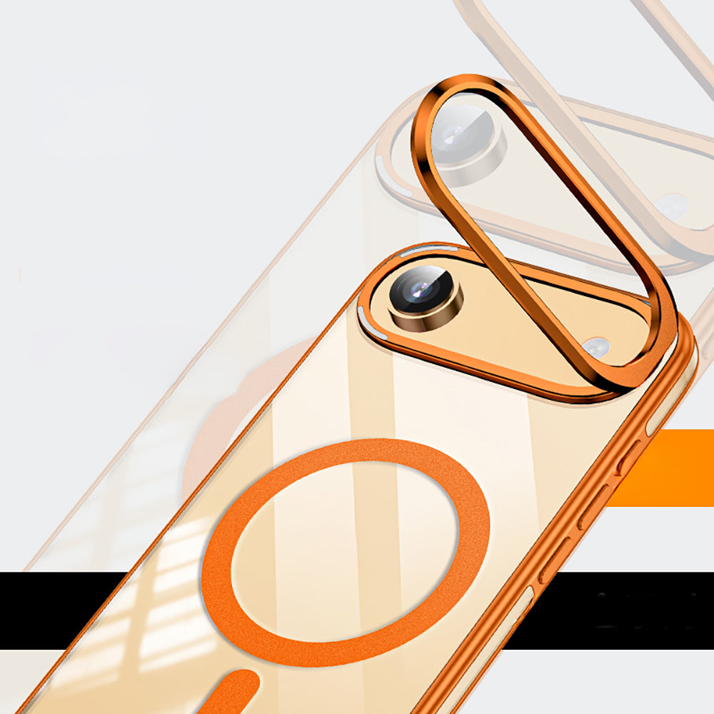 Apple iPhone 17 Air Kılıf M-safe Şarj Özellikli Wlons Standlı Efsane Kapak Mavi