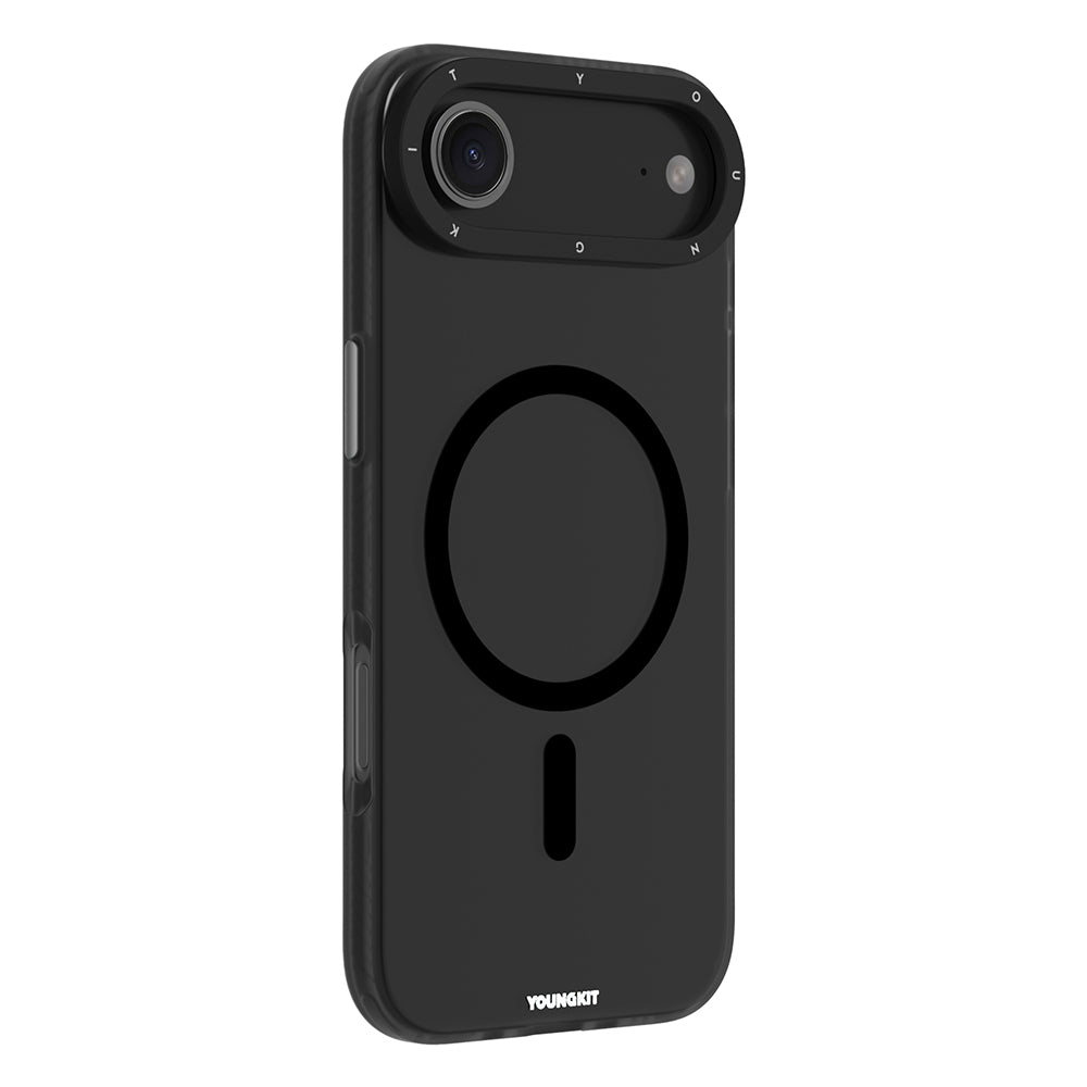 Apple iPhone 17 Air Kılıf M-safe Şarj Özellikli Youngkit Hidden Sand Serisi Kapak Turuncu