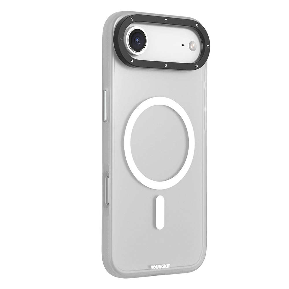 Apple iPhone 17 Air Kılıf M-safe Şarj Özellikli Youngkit Hidden Sand Serisi Kapak Mavi