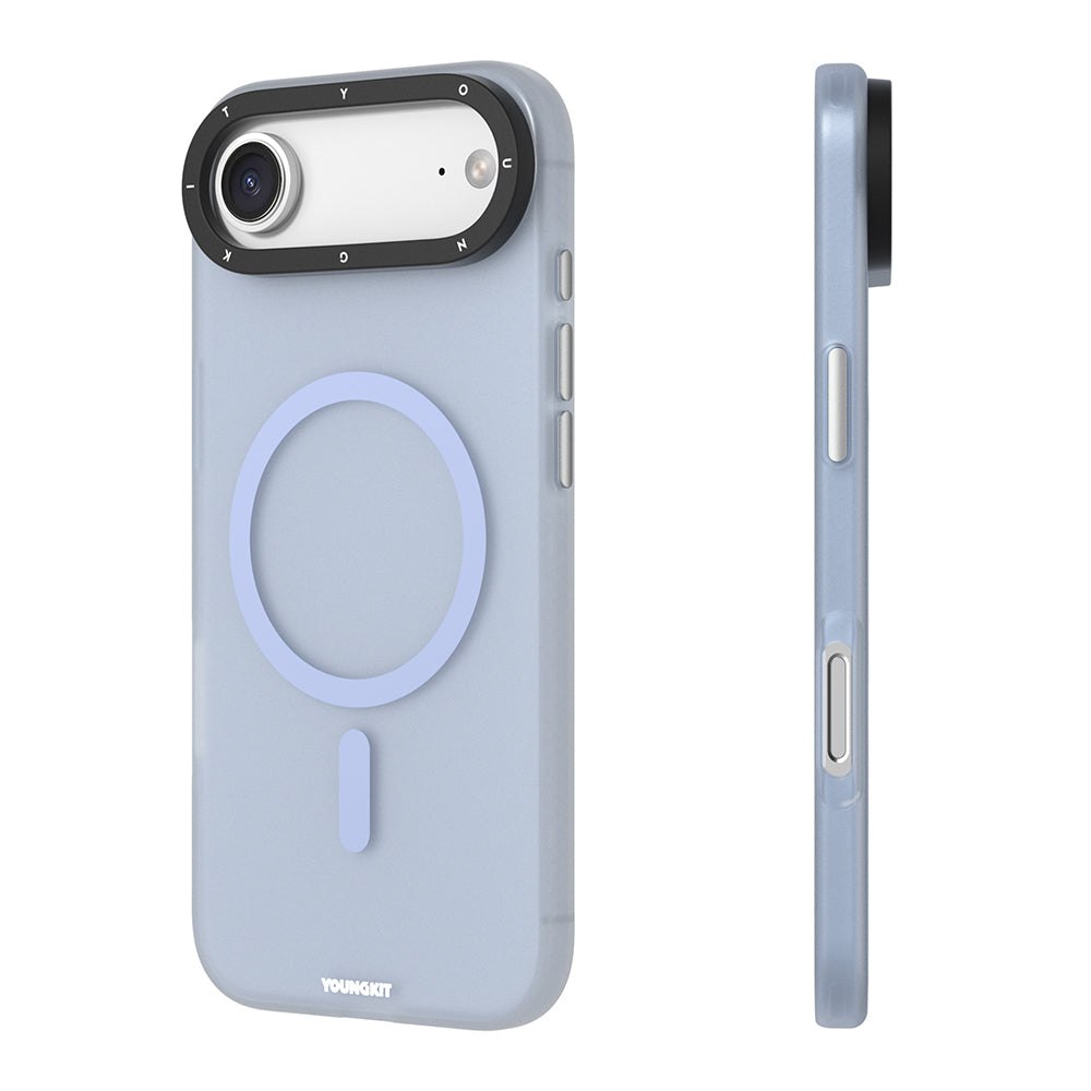 Apple iPhone 17 Air Kılıf M-safe Şarj Özellikli Youngkit Hidden Sand Serisi Kapak Siyah