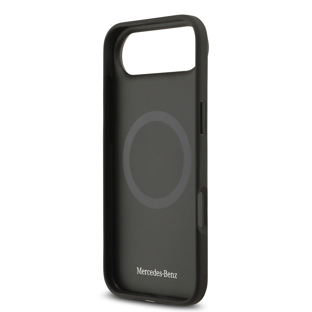 Apple iPhone 17 Air Kılıf Mercedes Benz Orjinal Lisanslı M-safe Şarj Özellikli Hakiki Deri Nostaljik Yıldız Dizayn Kapak Kahverengi