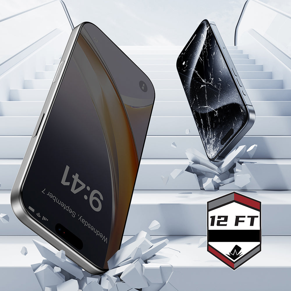 Apple iPhone 17 Air Raptic Air Glass 2.5D Privacy Hayalet Ekran Koruyucu 2 Adet + Kolay Uygulama Aparatlı Siyah