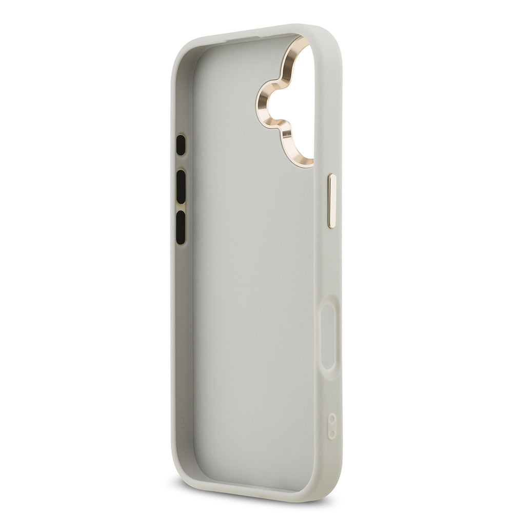 Apple iPhone 17 Kılıf Guess Orjinal Lisanslı 4G Büyük Metal Kamera Çerçeveli ve Logolu Glitter Kapak Pembe