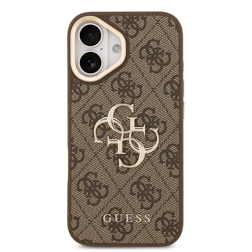 Apple iPhone 17 Kılıf Guess Orjinal Lisanslı 4G Büyük Metal Logolu Kalın Askılı Kapak Pembe