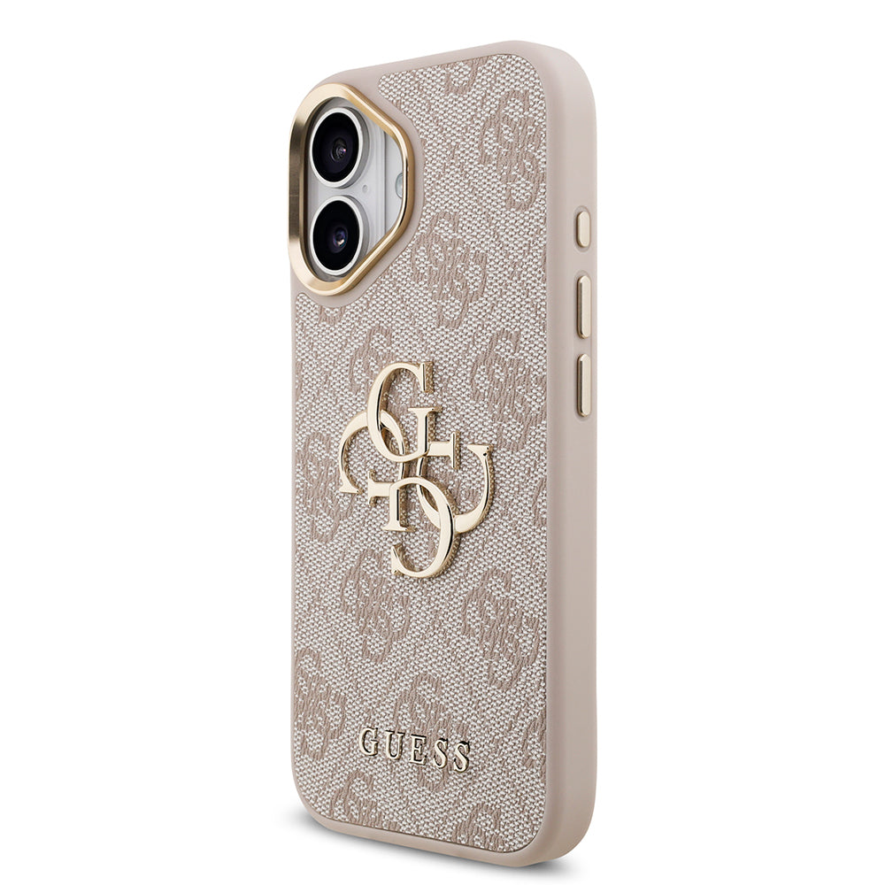 Apple iPhone 17 Kılıf Guess Orjinal Lisanslı 4G Büyük Metal Logolu Kalın Askılı Kapak Siyah